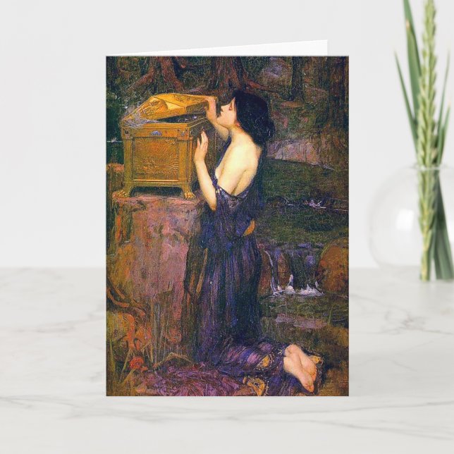 Pandora av John William Waterhouse Kort (Framsida)