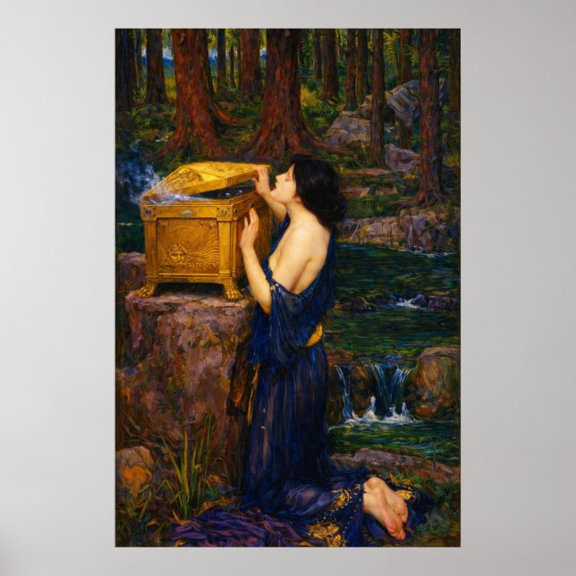 Pandora av John William Waterhouse  Poster (Framsidan)