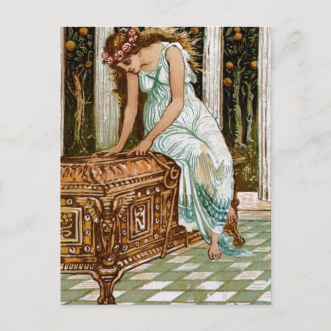 Pandora önskar öppna boxen vykort (Framsida)