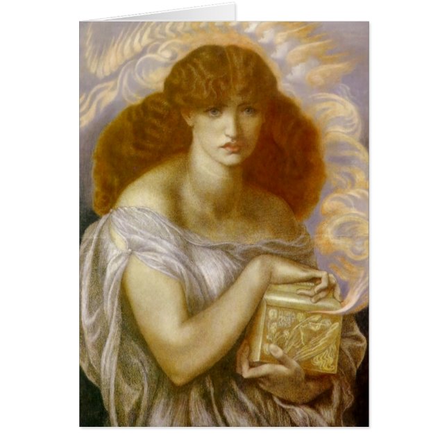 Pandora Opens Guld Box Hälsningskort (Framsidan)