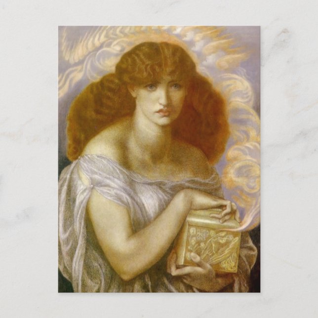 Pandora Opens Guld Box Vykort (Framsida)