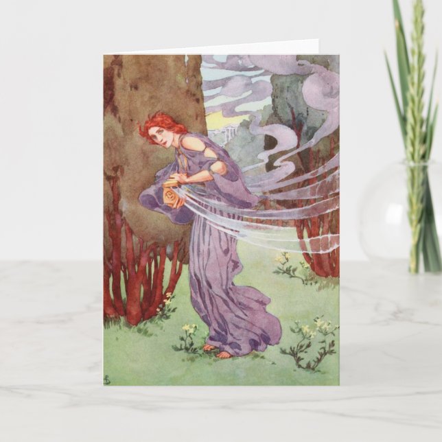 Pandora öppnar Box av Helen Stratton Kort (Framsida)