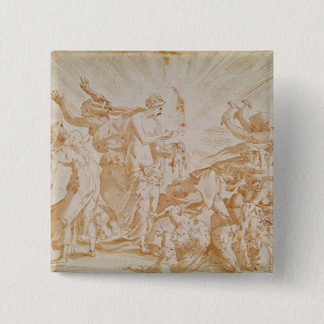 Pandora som öppnar boxas knapp (Framsida)