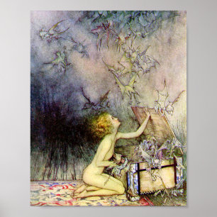 Pandoras ask av Arthur Rackham Poster