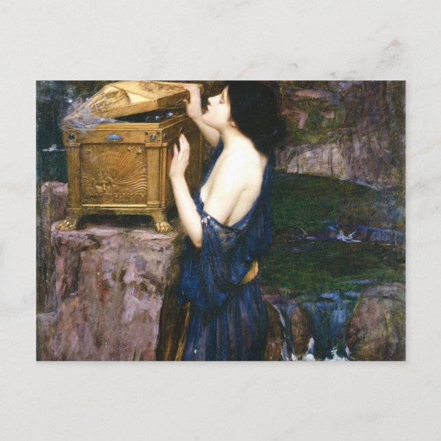 Pandoras ask - John William Waterhouse Vykort (Framsida)