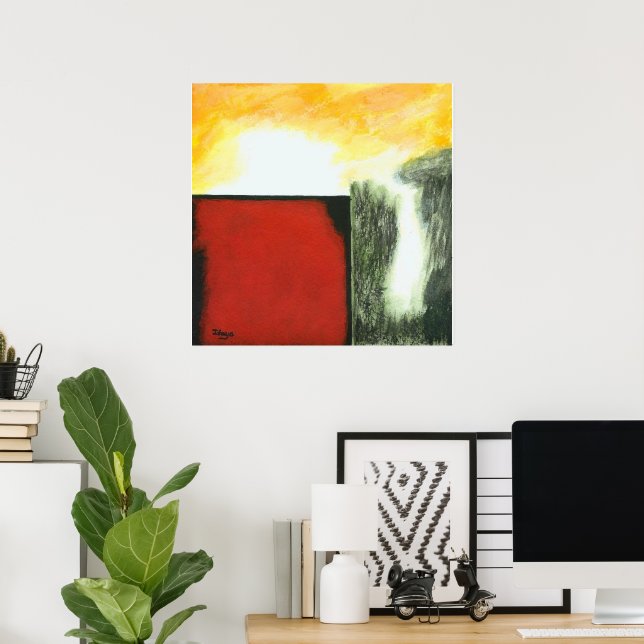 Pandoras asktryck poster från originalmålning (Hemmakontoret)