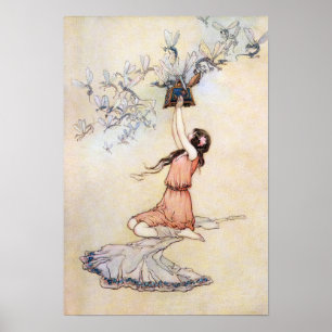 Pandoras boxas vid Warwick Goble Poster
