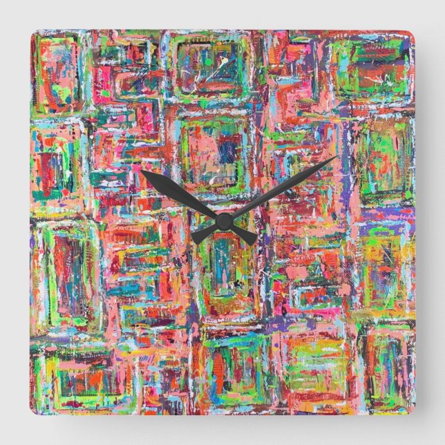 Pandoras låda fyrkantig klocka (Framsida)