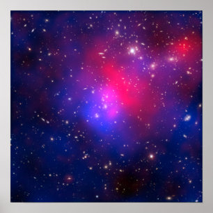 Pandoras samla i en klunga - Abell 2744 galaxer Poster