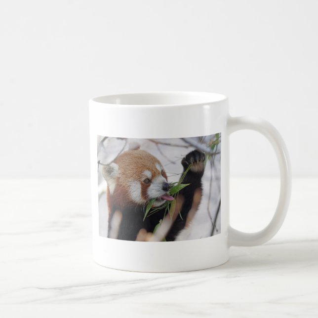 pandrött djurtryck söt kaffemugg (Höger)
