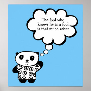 Pandy the Panda Buddhistisk Dumhet Citat Poster