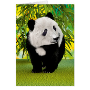 Pandyng björnunge hälsningskort