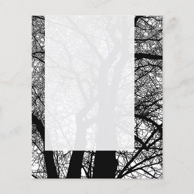 Panel 054 - Högkontrast Träd Flygblad (Framsidan)