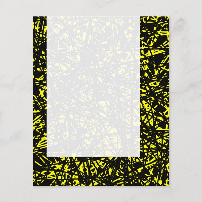 Panel 067 - Abstrakt Linjer - Gult Flygblad (Framsidan)