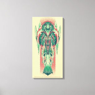 Panel för art nouveau för Aquaman Canvastryck