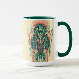 Panel för art nouveau för Aquaman Mugg