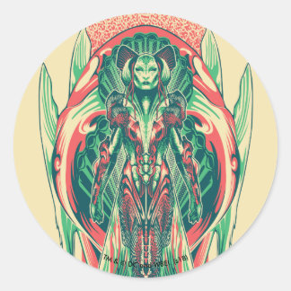 Panel för art nouveau för Aquaman | Runt Klistermärke