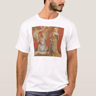 Panel från en diptych som visar ängeln tee shirt