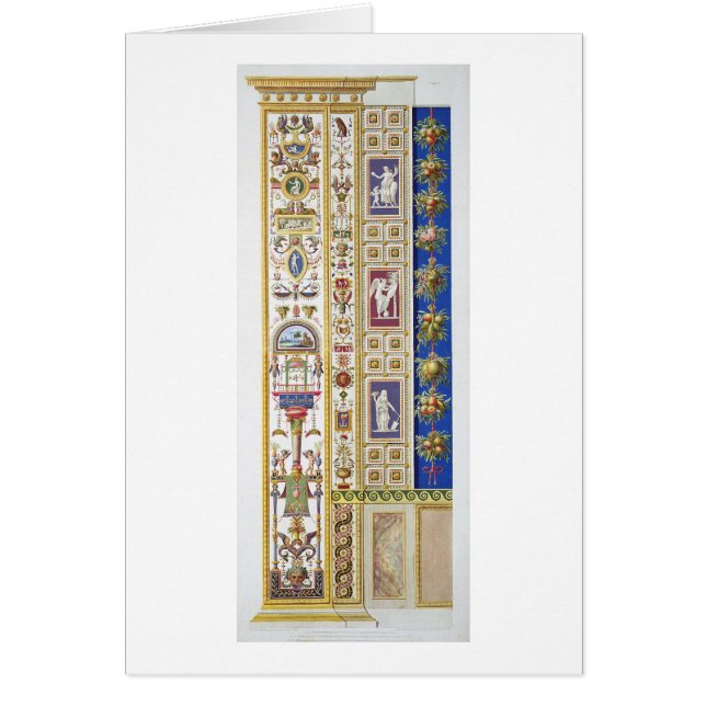 Panel från Raphael-loggiaen på Vaticanen, från Hälsningskort (Framsidan)