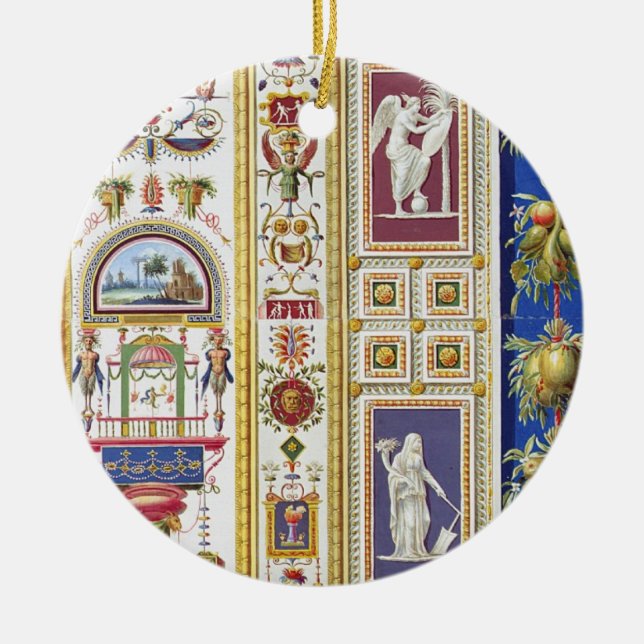 Panel från Raphael-loggiaen på Vaticanen, från Julgransprydnad Keramik (Framsidan)