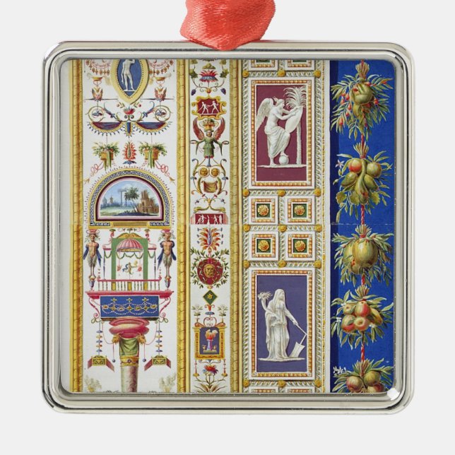 Panel från Raphael-loggiaen på Vaticanen, från Julgransprydnad Metall (Framsidan)
