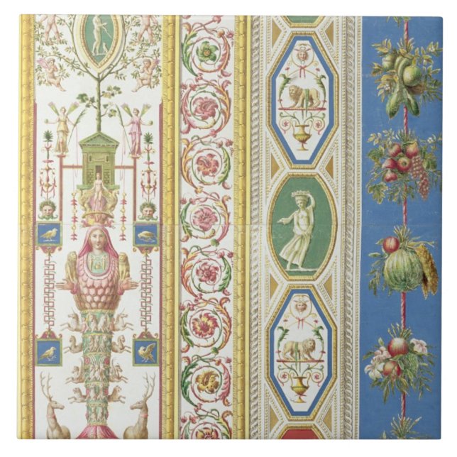 Panel från Raphael-loggiaen på Vaticanen som är Kakelplatta (Framsidan)