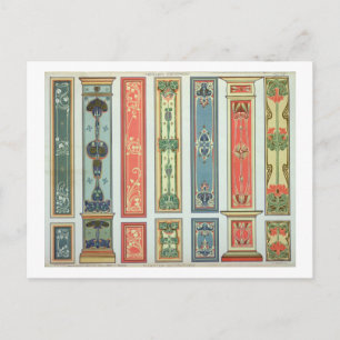 Paneldesign, platta XII från "Modern Ornament" (Mo Vykort