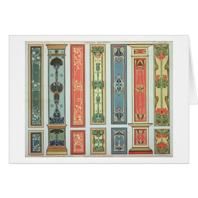 Paneldesigner, pläterar XII från pu "för den Hälsningskort (Framsidan Horizontal)