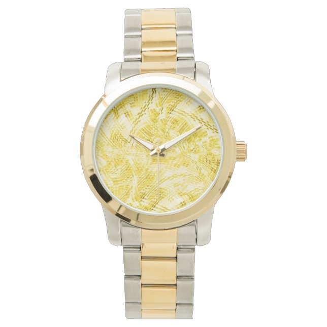 Paneled Guld Armbandsur (Framsida)