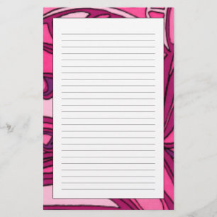Panelen Abstrakt Rosa målning Brevpapper