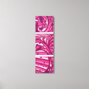 Panelen Abstrakt Rosa målning Canvastryck