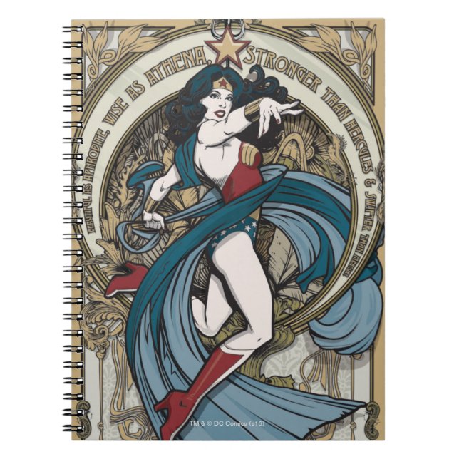 Panelen  kvinnor i Art nouveau Anteckningsbok Med Spiral (Framsidan)