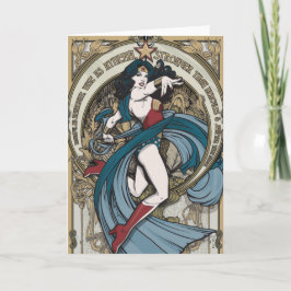Panelen  kvinnor i Art nouveau Kort