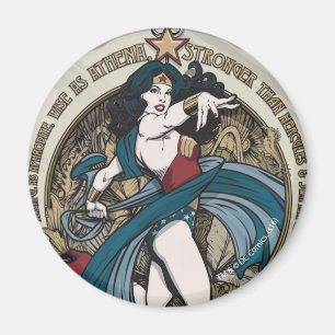Panelen kvinnor i Art nouveau Magnet