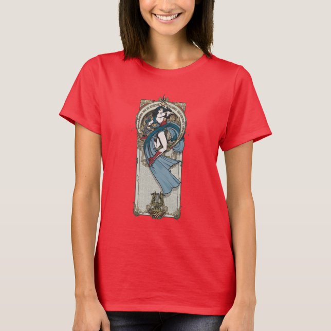Panelen  kvinnor i Art nouveau T Shirt (Framsida)