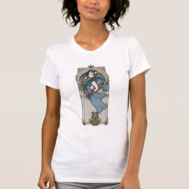 Panelen  kvinnor i Art nouveau Tee Shirt (Framsida)
