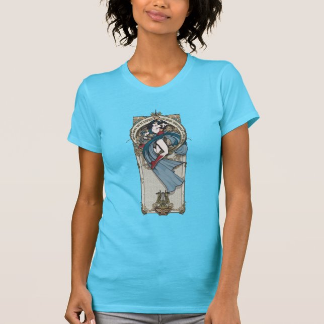 Panelen  kvinnor i Art nouveau Tee Shirt (Framsida)