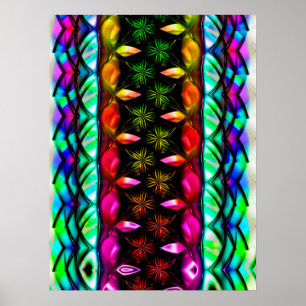Panelen Regnbåge blommor Poster