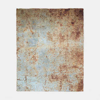 Panelen Rusty metall, texturerad bakgrund Fleecefilt