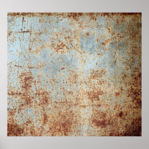Panelen Rusty metall, texturerad bakgrund Poster