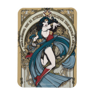 Panelen Woman Art nouveau Magnet