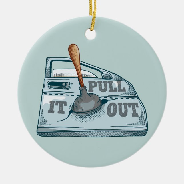 Panelens bilverkstad julgransprydnad keramik (Framsidan)