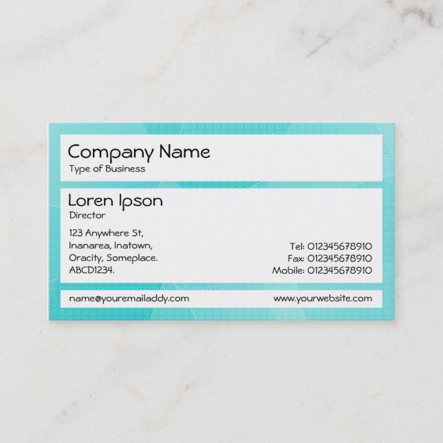 Paneler - cyan Kurvor Visitkort (Framsida)