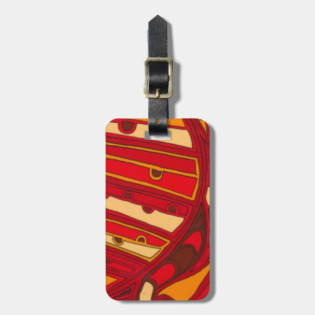 Paneler för Orange av Abstrakt Bagagebricka (Vertikal Framsida)