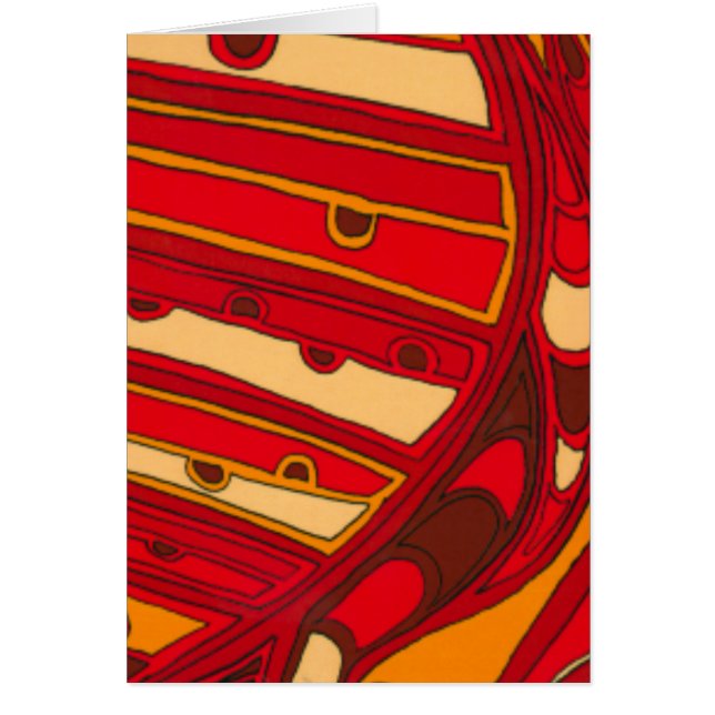 Paneler för Orange av abstrakt Hälsningskort (Framsidan)