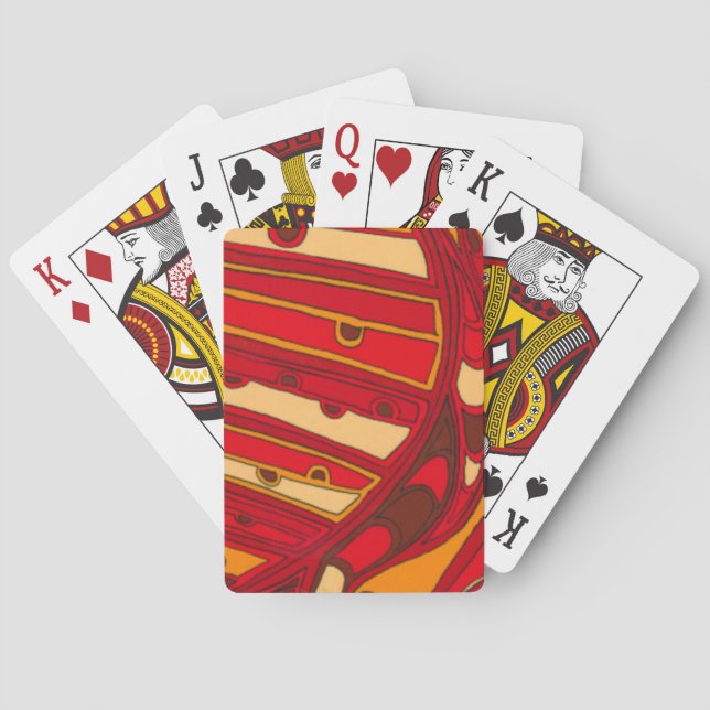 Paneler för Orange av abstrakt Spelkort (Baksidan)