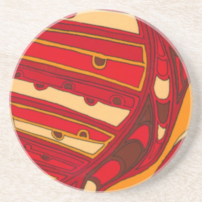 Paneler för Orange av abstrakt Underlägg (Framsidan)