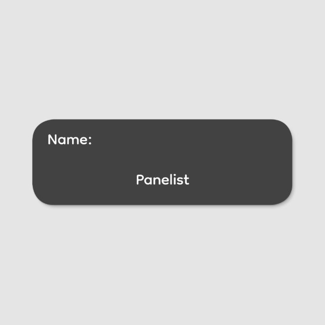 Panelistnamn Magnetisk Namnbricka (Framsida)