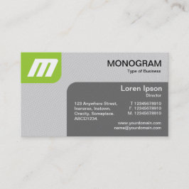Panels MonoGram v2 - Martiansk Grönt och Grått Visitkort