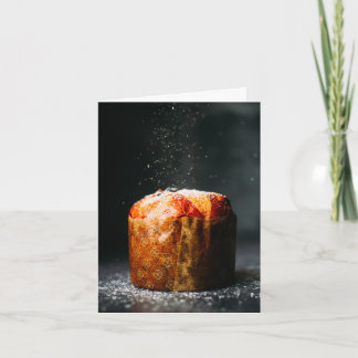 Panettone, typisk italiensk sötare för jul kort